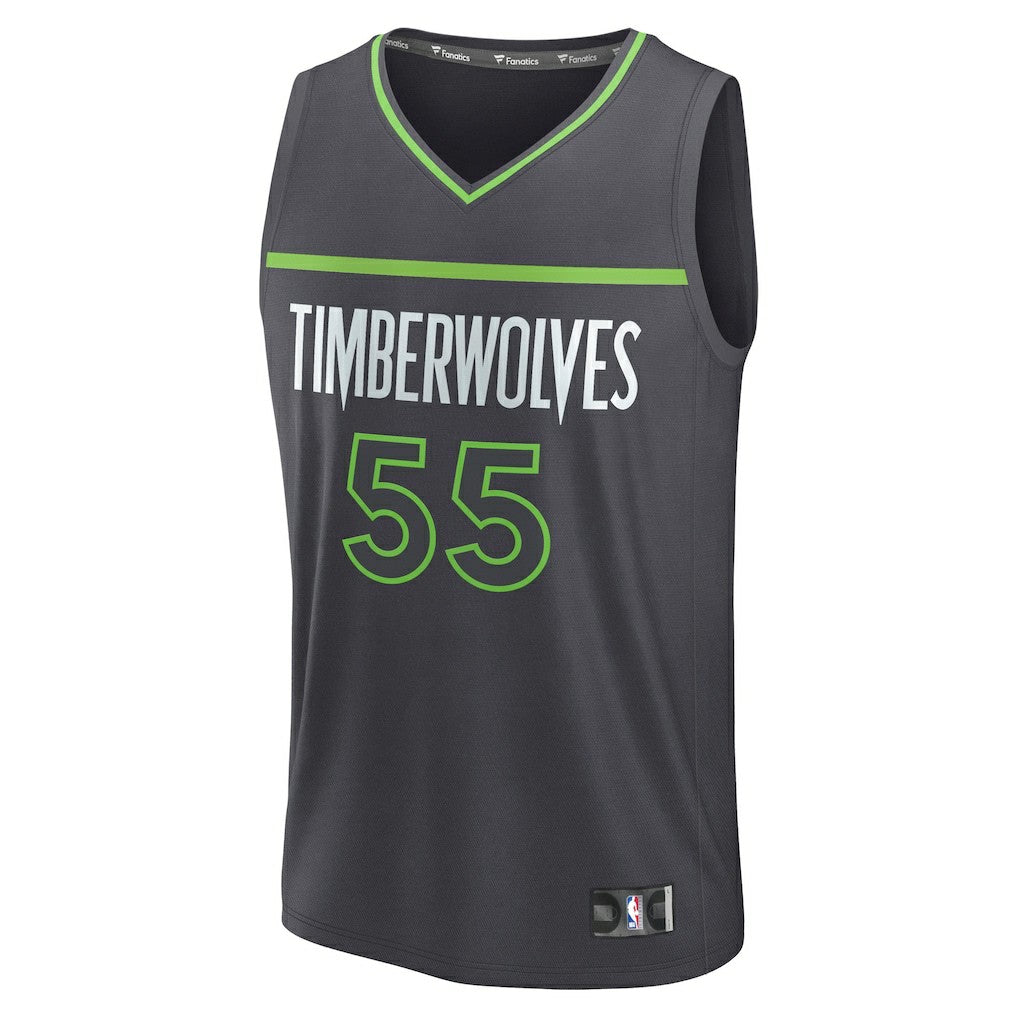 Luka Garza Minnesota Timberwolves Fast Break Replica Player Jersey Statement Edition Charcoal