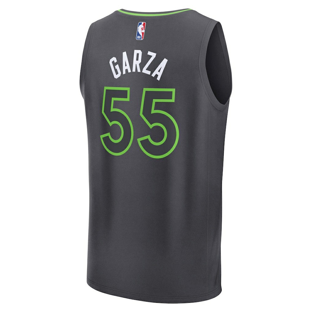 Luka Garza Minnesota Timberwolves Fast Break Replica Player Jersey Statement Edition Charcoal