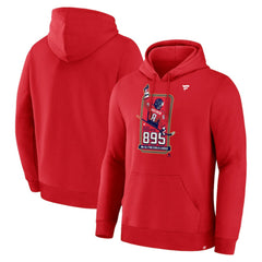 NHL Alexander Ovechkin Washington Capitals Fanatics NHL All-Time Leading Goal Scorer 895 Logo Pullover Hoodie - Athletic Red
