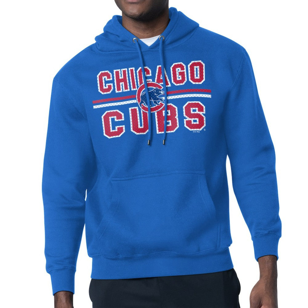 Chicago Cubs Starter Team Mesh Print Graphic Pullover Hoodie - Royal Hoodies