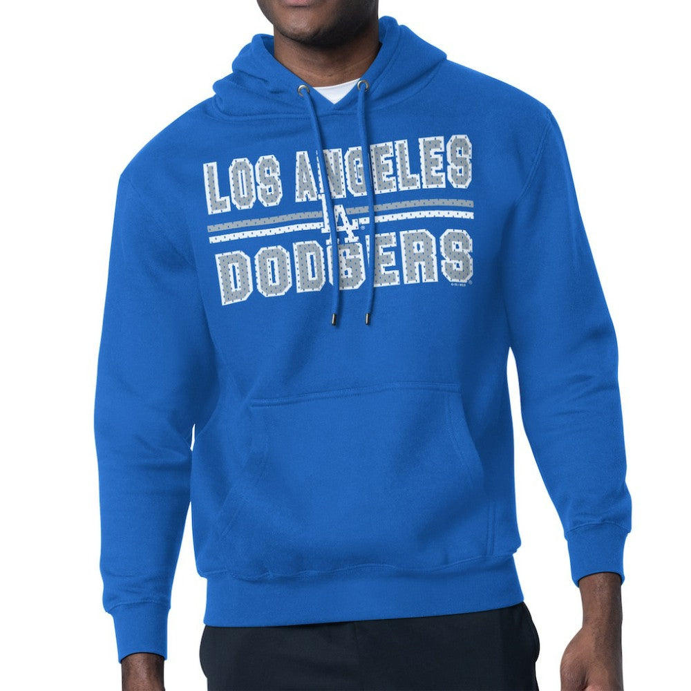 Los Angeles Dodgers Starter Team Mesh Print Graphic Pullover Hoodie - Royal Hoodies