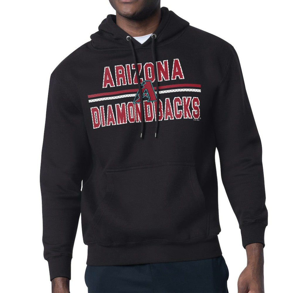Arizona Diamondbacks Starter Team Mesh Print Graphic Pullover Hoodie - Black Hoodies