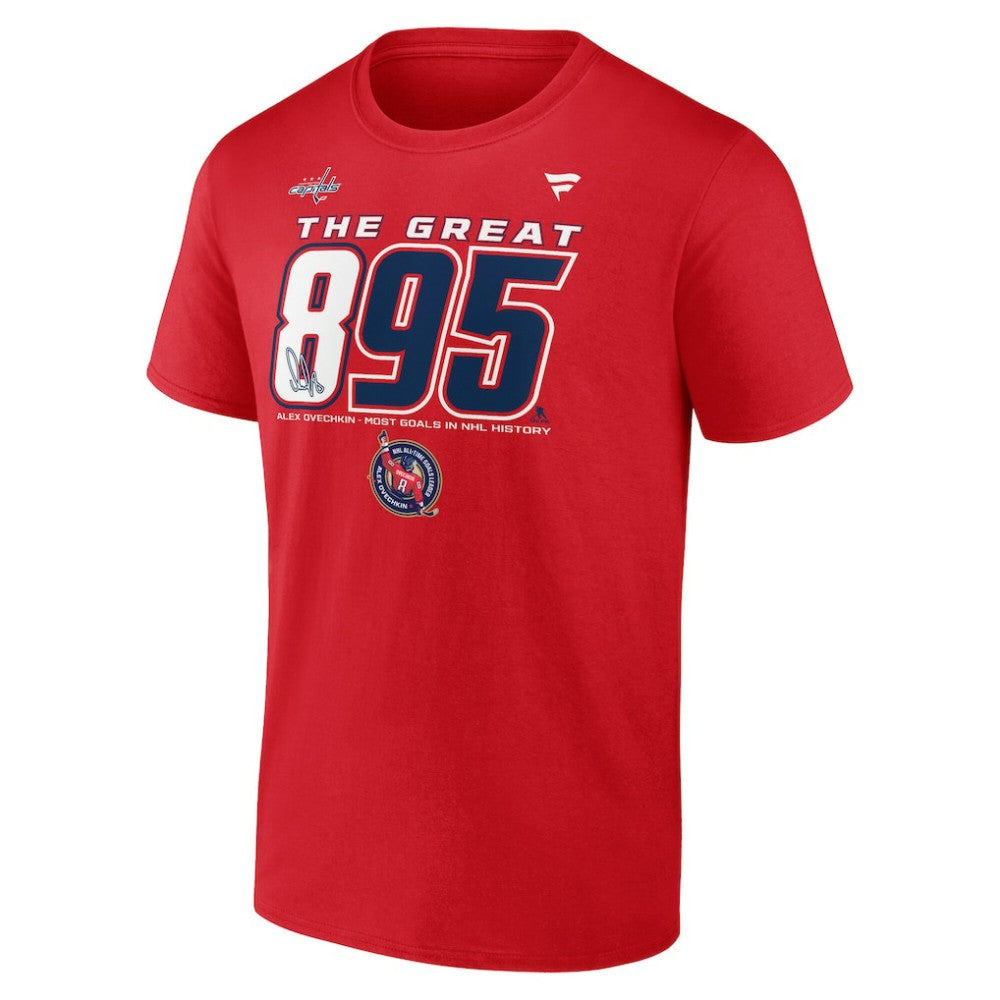 NHL Alexander Ovechkin Washington Capitals NHL All-Time Leading Goal Scorer 895 T-Shirt - Red
