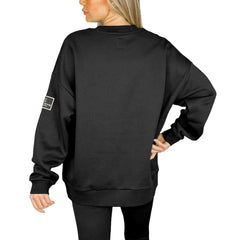 Baltimore Ravens Gameday Couture Women's Oversized Players Only Black Label Pullover Sweatshirt Black