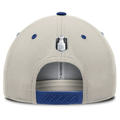 NHL Toronto Maple Leafs Fanatics 2025 Stanley Cup Playoffs Locker Room Trucker Adjustable Hat - Blue/Gray