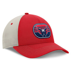 NHL Washington Capitals Fanatics 2025 Stanley Cup Playoffs Locker Room Trucker Adjustable Hat - Red/Gray