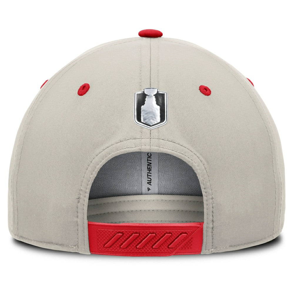 NHL Washington Capitals Fanatics 2025 Stanley Cup Playoffs Locker Room Trucker Adjustable Hat - Red/Gray
