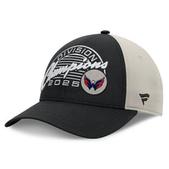 NHL Washington Capitals Fanatics 2025 Metropolitan Division Champions Locker Room Adjustable Hat - Black/Gray