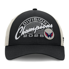 NHL Washington Capitals Fanatics 2025 Metropolitan Division Champions Locker Room Adjustable Hat - Black/Gray
