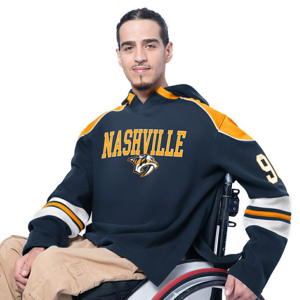 NHL Nashville Predators G-III Sports by Carl Banks Adaptive Wear Lord Stanley Hooded Long Sleeve Sweatshirt - Navy