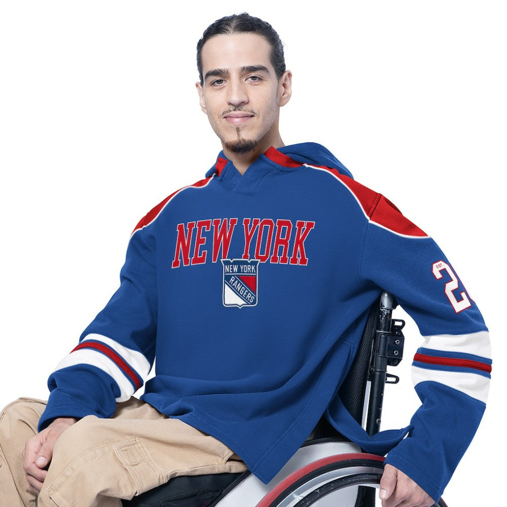 NHL New York Rangers G-III Sports by Carl Banks Adaptive Wear Lord Stanley Hooded Long Sleeve Sweatshirt - Royal