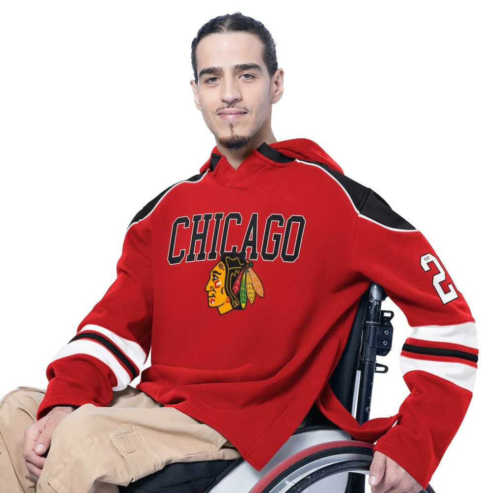 NHL Chicago Blackhawks G-III Sports by Carl Banks Adaptive Wear Lord Stanley Hooded Long Sleeve Sweatshirt - Red