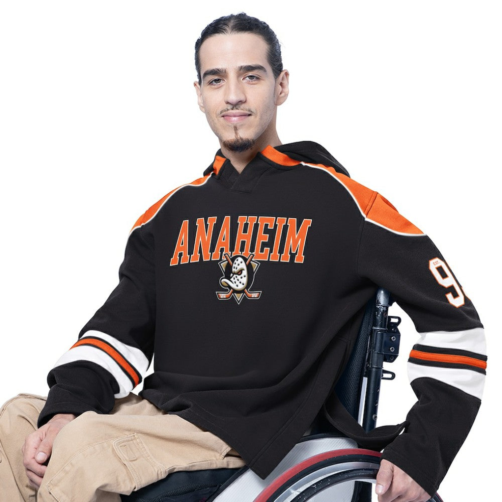 NHL Anaheim Ducks G-III Sports by Carl Banks Adaptive Wear Lord Stanley Hooded Long Sleeve Sweatshirt - Black