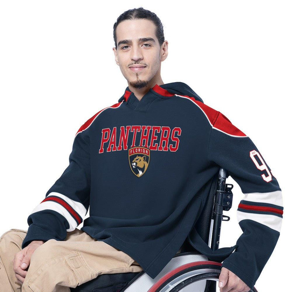 NHL Florida Panthers G-III Sports by Carl Banks Adaptive Wear Lord Stanley Hooded Long Sleeve Sweatshirt - Navy