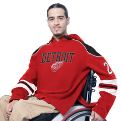 NHL Detroit Red Wings G-III Sports by Carl Banks Adaptive Wear Lord Stanley Hooded Long Sleeve Sweatshirt - Red