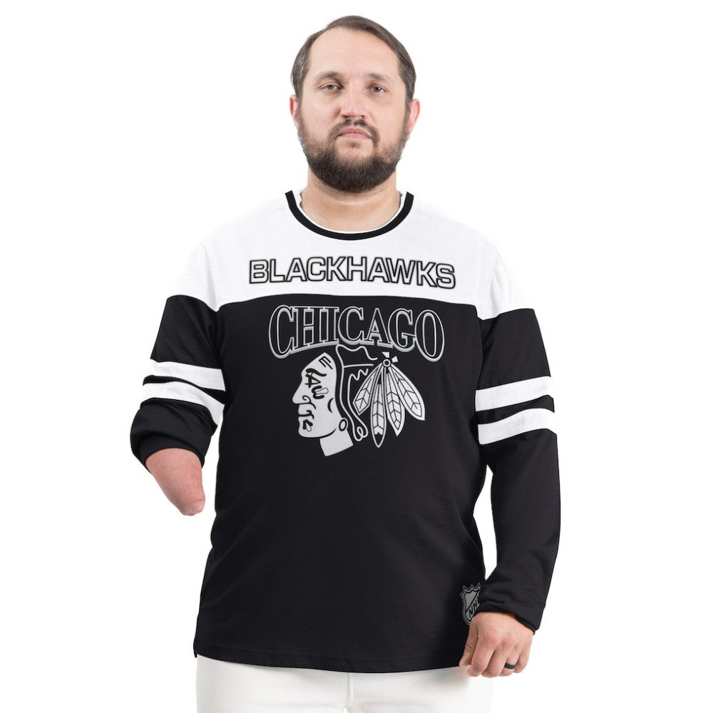 NHL Chicago Blackhawks G-III Sports by Carl Banks Adaptive Wear Outlast Durene Long-Sleeve T-Shirt - Black