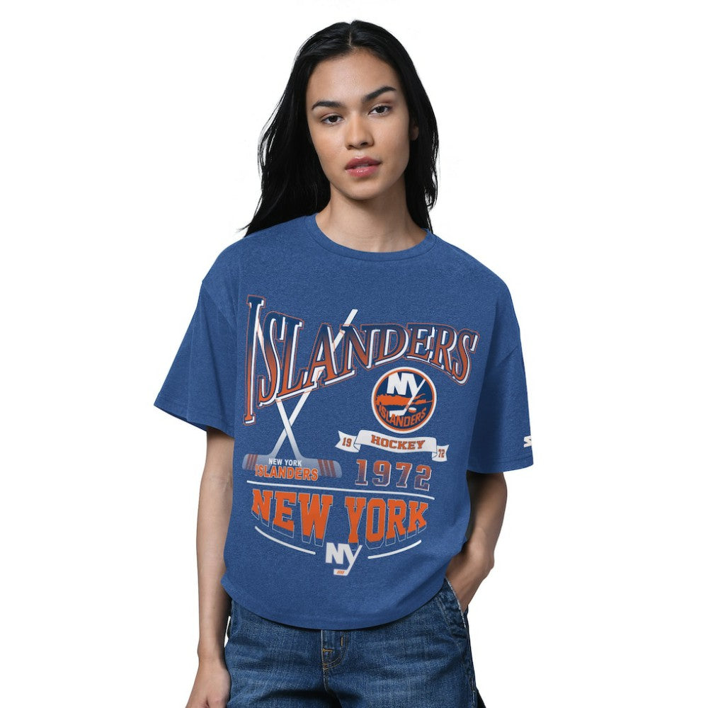 NHL New York Islanders Starter Women's Oversized Hall of Fame T-Shirt - Heather Royal