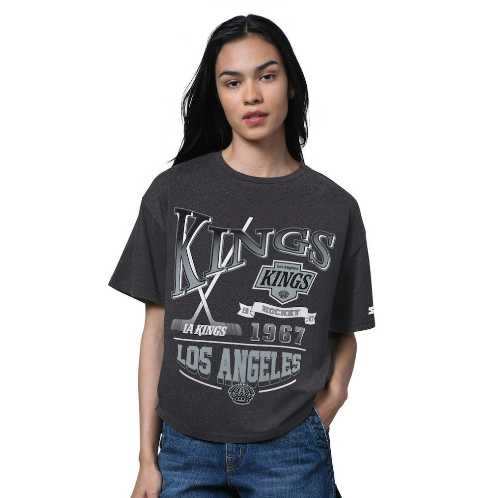 NHL Los Angeles Kings Starter Women's Oversized Hall of Fame T-Shirt - Heather Black
