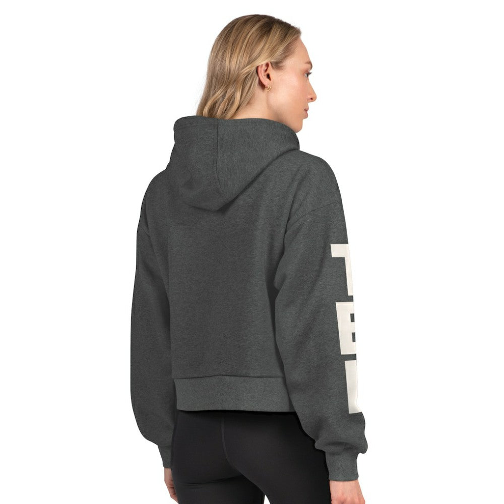 NHL Tampa Bay Lightning Starter Women's Star Player Cropped Fleece Hoodie - Heather Charcoal