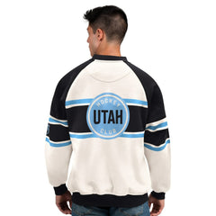NHL Utah Mammoth Starter Male Adult Defense Fleece Crewneck Sweatshirt - White