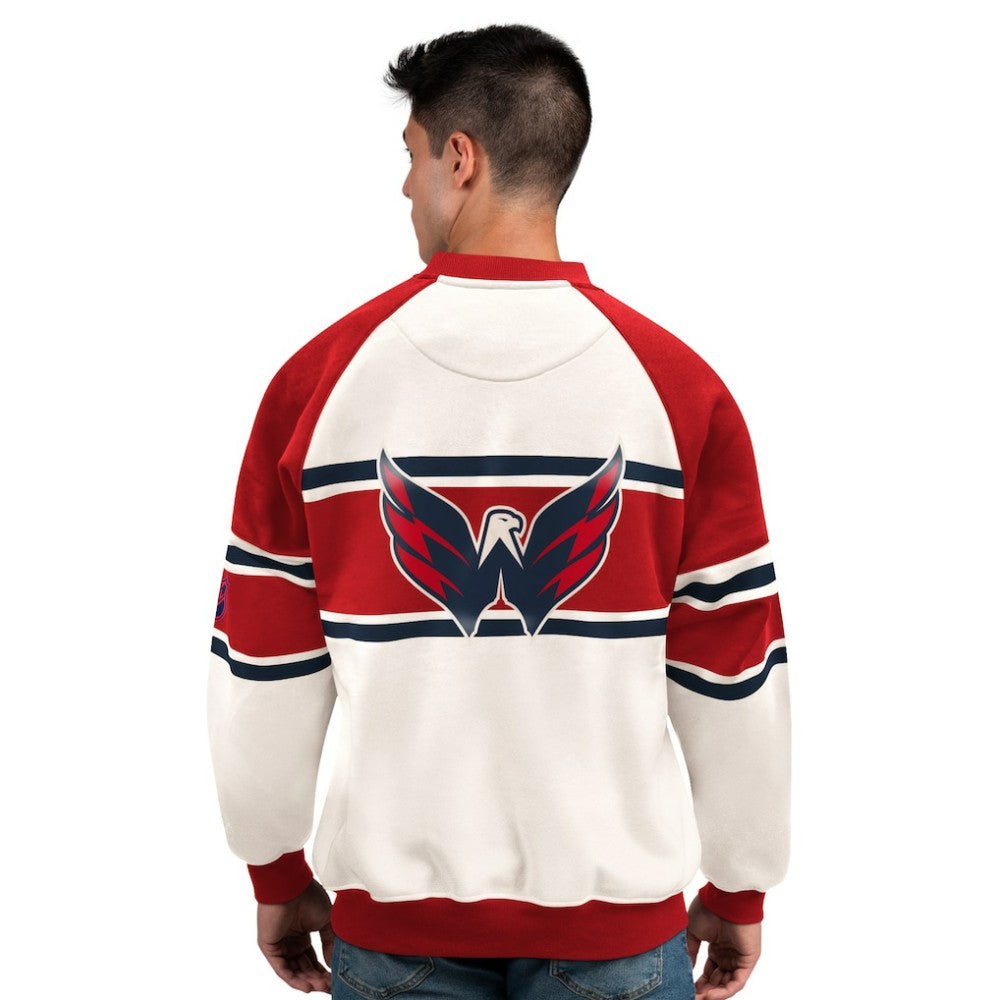 NHL Washington Capitals Starter Male Adult Defense Fleece Crewneck Sweatshirt - White