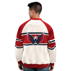 NHL Washington Capitals Starter Male Adult Defense Fleece Crewneck Sweatshirt - White