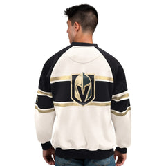 NHL Vegas Golden Knights Starter Male Adult Defense Fleece Crewneck Sweatshirt - White