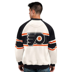 NHL Philadelphia Flyers Starter Male Adult Defense Fleece Crewneck Sweatshirt - White