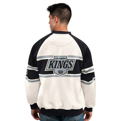 NHL Los Angeles Kings Starter Male Adult Defense Fleece Crewneck Sweatshirt - White