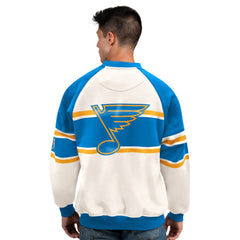 NHL St. Louis Blues Starter Male Adult Defense Fleece Crewneck Sweatshirt - White