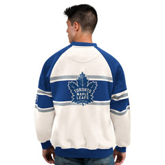 NHL Toronto Maple Leafs Starter Male Adult Defense Fleece Crewneck Sweatshirt - White