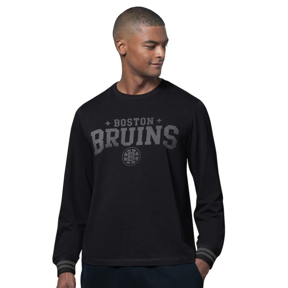 NHL Boston Bruins Starter Field Long Sleeve T-Shirt - Black