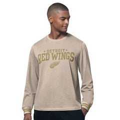 NHL Detroit Red Wings Starter Field Long Sleeve T-Shirt - Tan