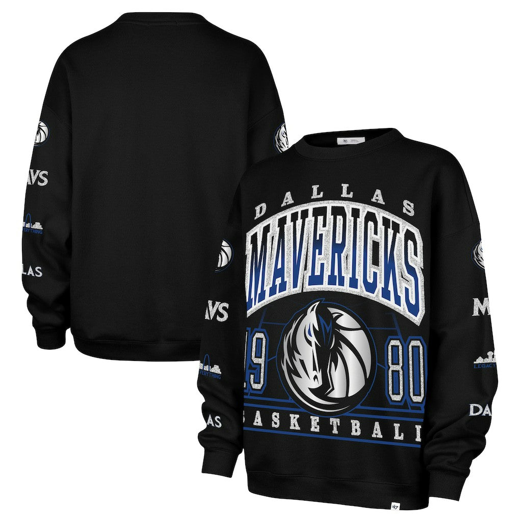 Dallas Mavericks '47 Women's 2025/26 City Edition Go Big Oversized Sweatshirt Black