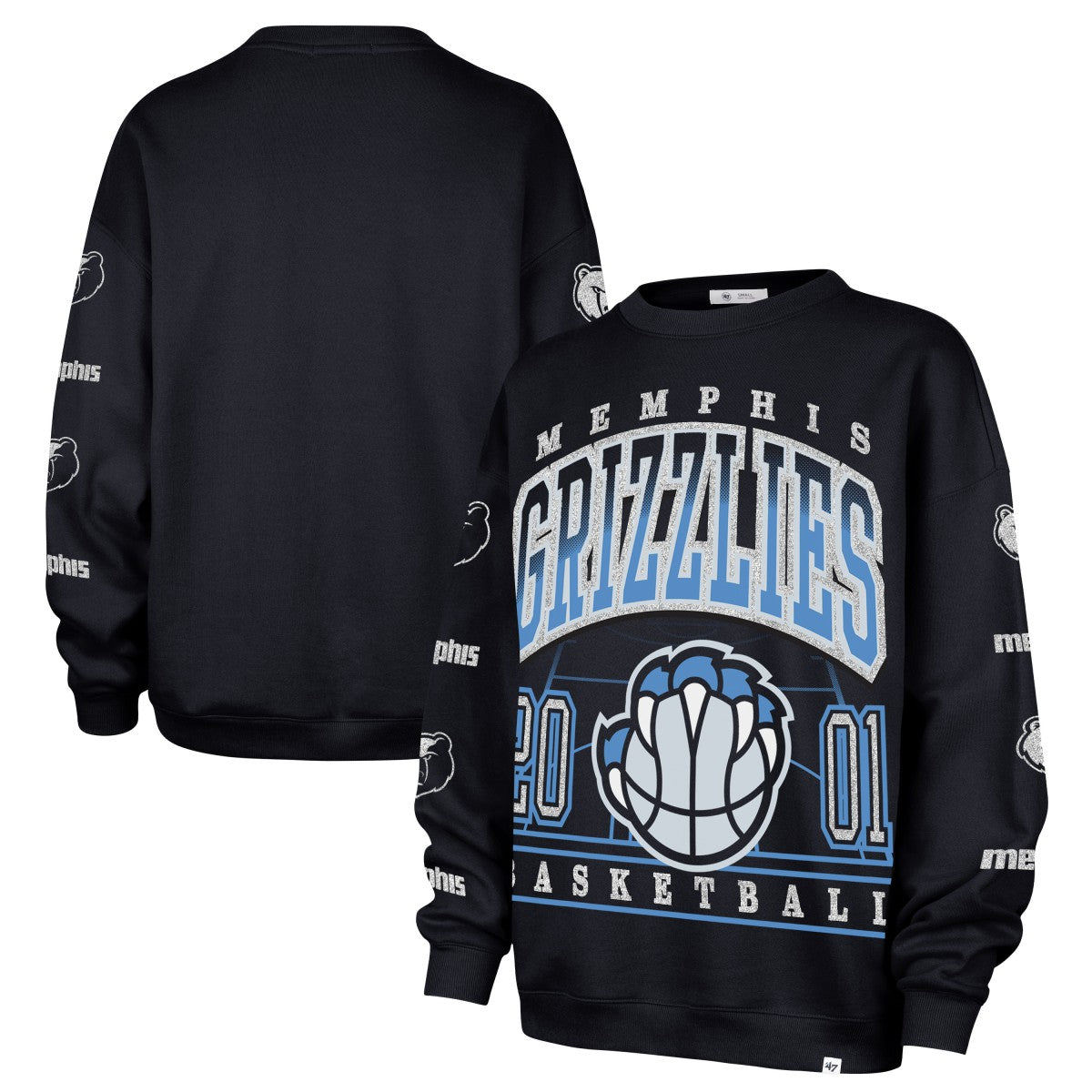 Memphis Grizzlies '47 Women's 2025/26 City Edition Go Big Oversized Sweatshirt Navy