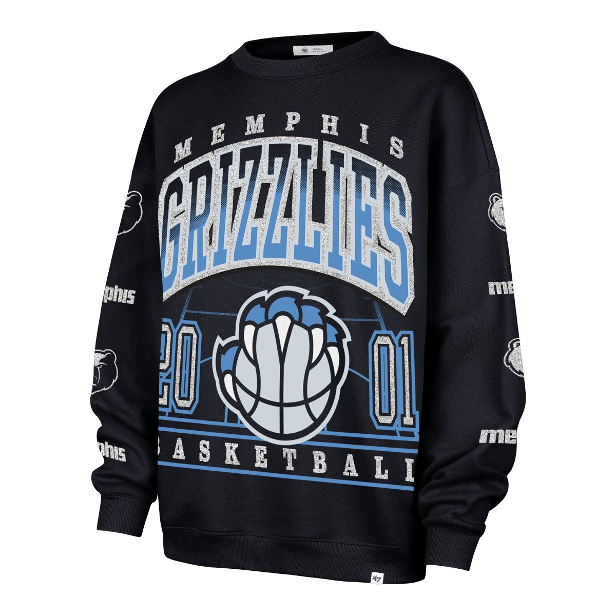 Memphis Grizzlies '47 Women's 2025/26 City Edition Go Big Oversized Sweatshirt Navy