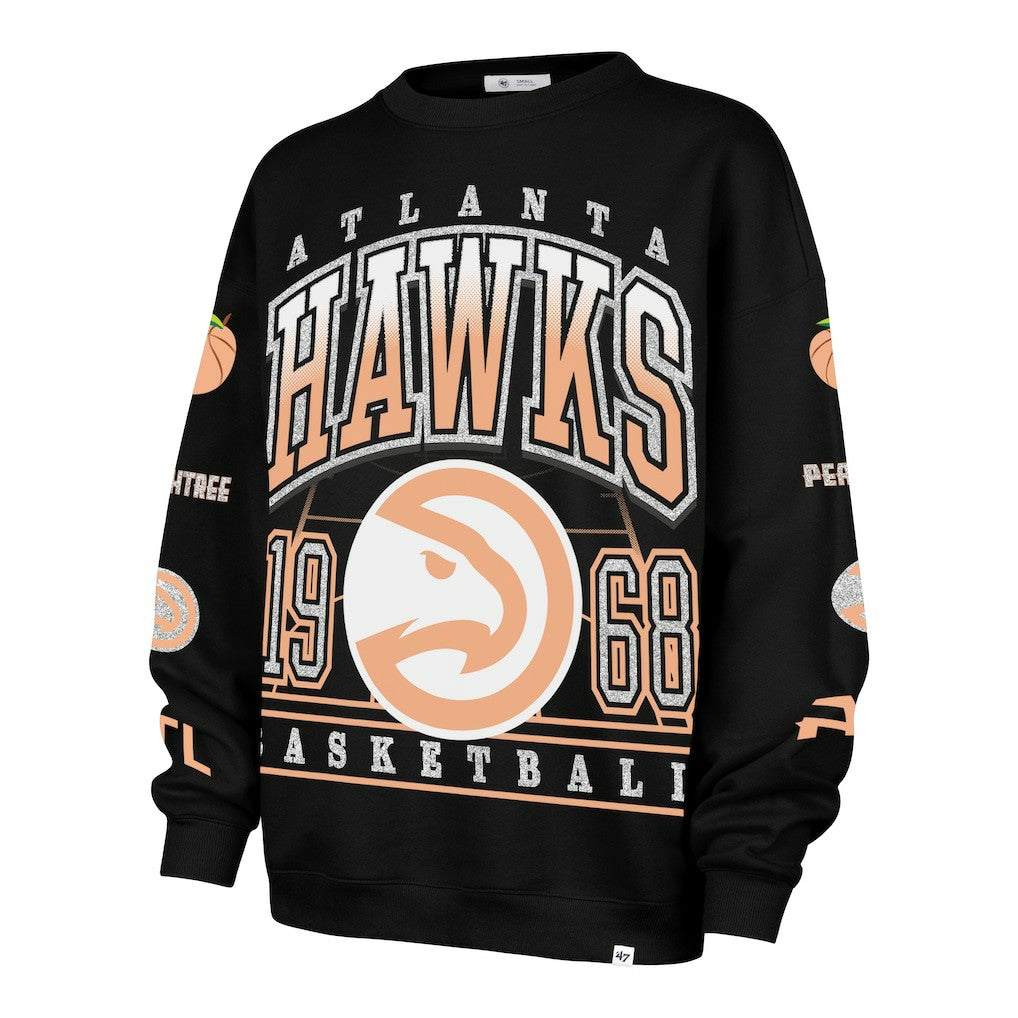 Atlanta Hawks '47 Women's 2025/26 City Edition Go Big Oversized Sweatshirt Black