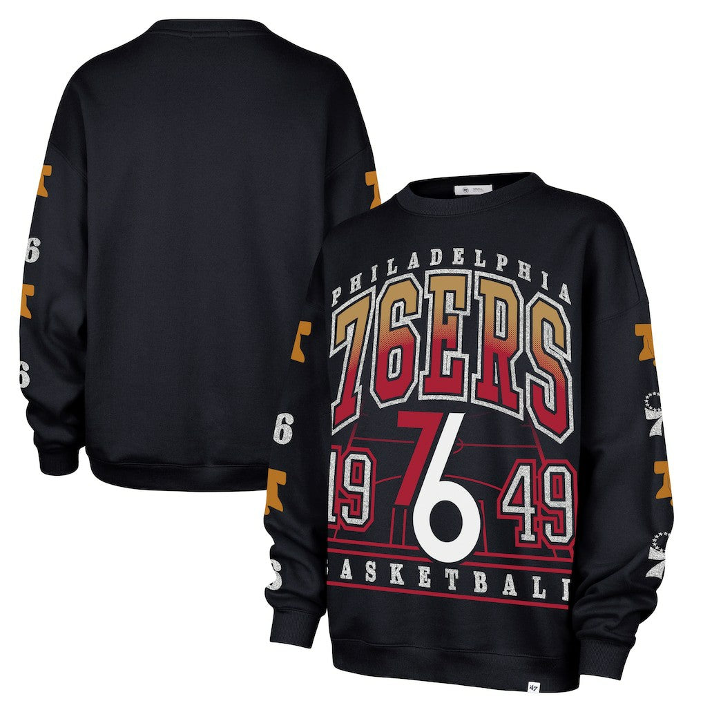 Philadelphia 76ers '47 Women's 2025/26 City Edition Go Big Oversized Sweatshirt Navy
