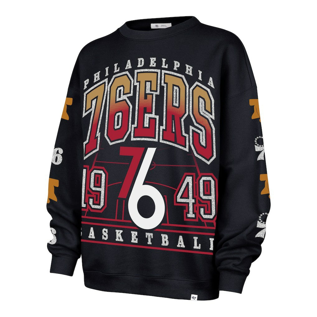 Philadelphia 76ers '47 Women's 2025/26 City Edition Go Big Oversized Sweatshirt Navy