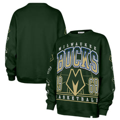 Milwaukee Bucks '47 Women's 2025/26 City Edition Go Big Oversized Sweatshirt Hunter Green