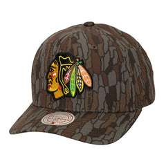 NHL Chicago Blackhawks Mitchell & Ness Hidden Camo Pro Crown Adjustable Hat - Camo