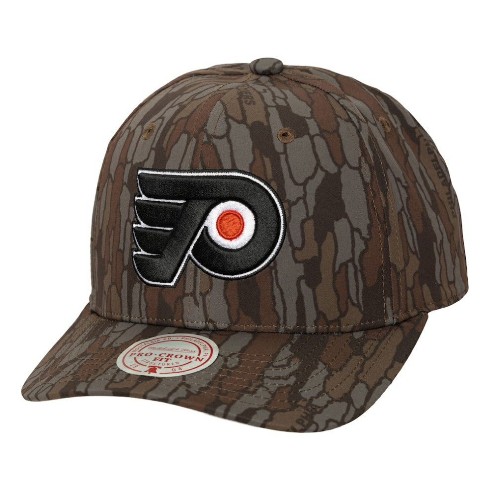 NHL Philadelphia Flyers Mitchell & Ness Hidden Camo Pro Crown Adjustable Hat - Camo