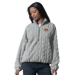 New York Knicks G-III 4Her by Carl Banks Women's Champ Half-Zip Pullover Gray
