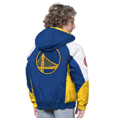 Golden State Warriors Starter Youth All Time Pro Jr. Full-Zip Hoodie Jacket Royal/Gold