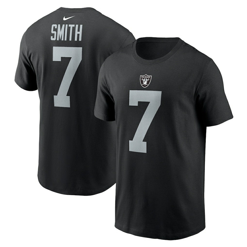 Geno Smith Las Vegas Raiders Name & Number T-Shirt Black