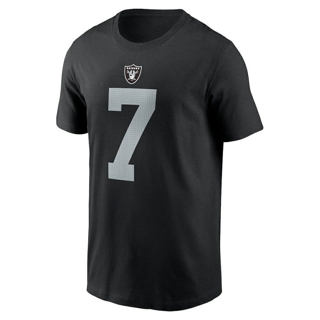 Geno Smith Las Vegas Raiders Name & Number T-Shirt Black