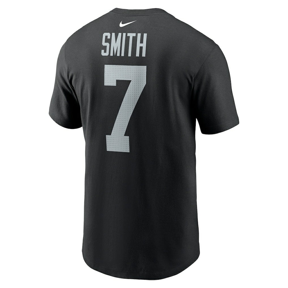 Geno Smith Las Vegas Raiders Name & Number T-Shirt Black