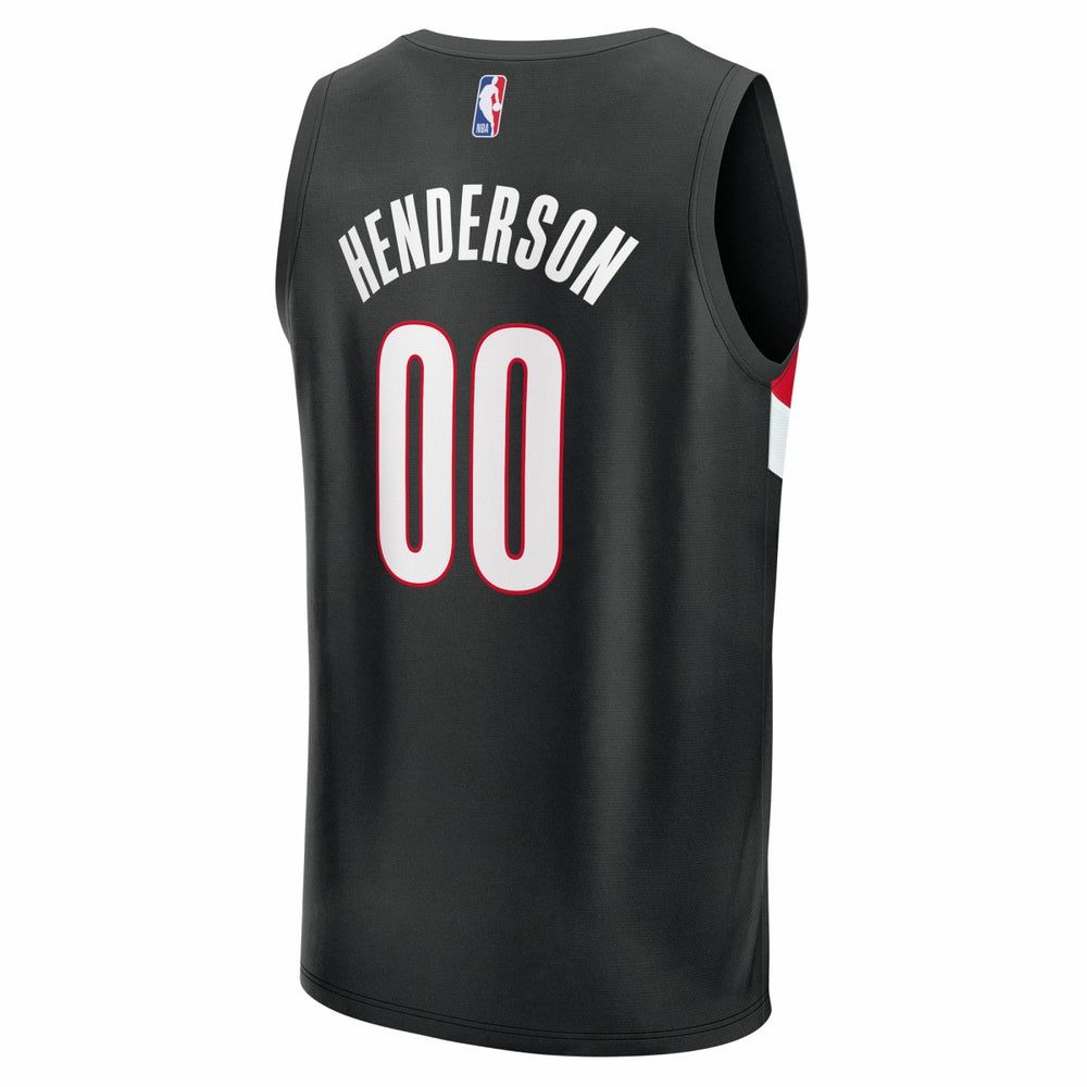 Scoot Henderson Portland Trail Blazers Youth Fast Break Replica Player Jersey Icon Edition Black