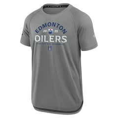 NHL Edmonton Oilers Fanatics 2025 Stanley Cup Playoffs Authentic Pro Rink Performance T-Shirt - Heather Gray