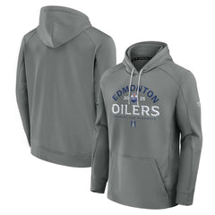 NHL Edmonton Oilers Fanatics 2025 Stanley Cup Playoffs Authentic Pro Rink Fly Fleece Pullover Hoodie - Gray